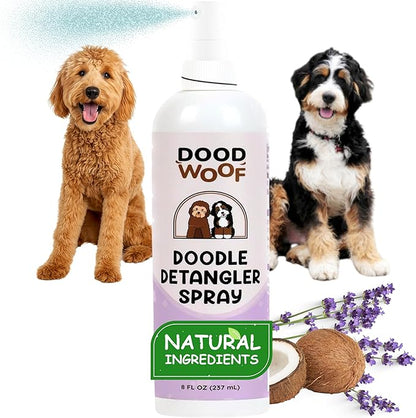 Dog Detangler Spray Dematting for Doodle - Natural Dog Leave in Conditioner Spray for Grooming and Mat Removal, Detangler Spray for Dogs Matted Hair, Puppy Poodle Detangler & Grooming