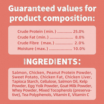 Just Try 16 OZ Salmon Cat Treats for Indoor Cats, Crunchy Training Treats Dental Care Omega 3 for Cats Joint Support & Skin Coat Health