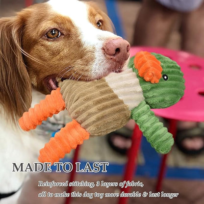 LECHONG 5 Pack Tough Dog Toys Stuffed Squeaky Dog Toys Assortment Plush Animal Dog Toy Value Bundle Puppy Pet Dog Toys for Small Medium Large Dogs