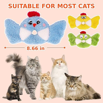Retro Shaw Cat Toys,Bird Cat Toy with Catnip & Silvervine - Interactive Realistic Kitten Toy with Crinkle Sound for Indoor Cats, Satisfies Natural Hunting Instincts