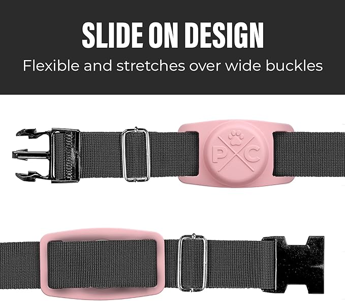 Pup Culture AirTag Collar (2 Pack) | Durable Dog AirTag Holder - Track Your Pet Using Apple AirTag Technology