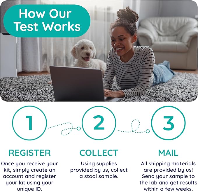 Innovative Pet Lab Comprehensive Gut Health Check for Dogs - at-Home Stool Test for Digestion, Immune & Leaky Gut Symptoms Like Diarrhea, Allergies, Itchy Skin, Bad Breath - Easy Non-Invasive Testing
