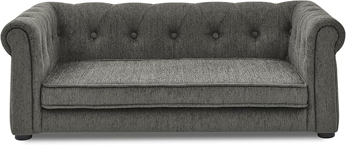 KEIKI 39" Dog Bed for Medium and Large Dogs, Elevated Pet Sofa Bed, Durable Elevated Couch Bed with Legs, Dark Gray