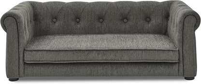 KEIKI 39" Dog Bed for Medium and Large Dogs, Elevated Pet Sofa Bed, Durable Elevated Couch Bed with Legs, Dark Gray