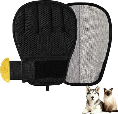 MMGOPET Electrostatic Pet Hair Remover Glove for Cats & Dogs, Patented Adjustable Strap, Reusable Five-Finger Grooming Glove, Non-Slip Fit, Removes Pet Hair from Couch, Carpet, Laundry & Car Seat