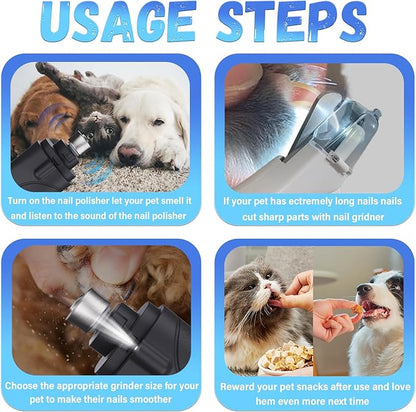 CATPICK 2-in-1 Cat Nail Clippers & Dog Nail Clippers Trimmers for Large Medium Small Dogs Cats Claw Trimmer Quick Sensor and Safety Guard USB Rechargeable with 2 LED Lights Dogs Nail Trimmer
