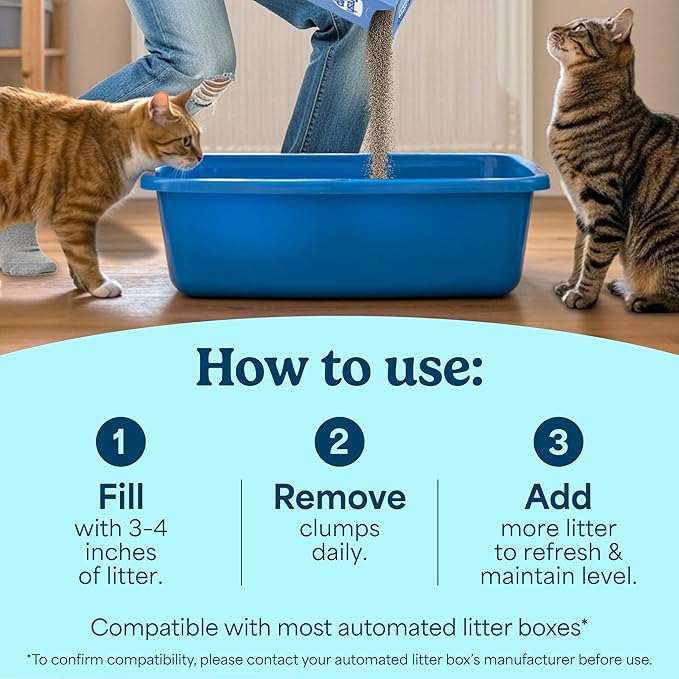 Fresh Step Advanced Simply Unscented Clumping Litter, Fresh Step Unscented Cat Litter Fights Odor on Contact, 18.5 lb. Box