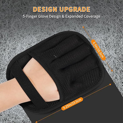3/4PCS Pet Hair Removal Glove for Cats & Dogs,Upgraded Five-Finger Electrostatic Pet Hair Remover Glove, Reusable Magic Brush Pet Hair Removal Tool for Laundry, Couch, Carpet & Car Seat (black 3pcs)