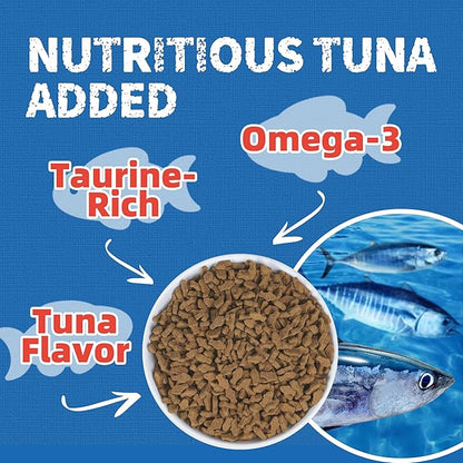 Just Try 16 OZ Tuna Cat Treats for Indoor Cats Training Treats with Real Tuna Omega-3 for Cats Joint Support & Skin Coat Health & Dental Care