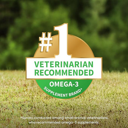 Nutramax Welactin Omega 3 Fish Oil for Dogs, Skin and Coat Health Supplement, Plus Immune and Overall Health, Premium Omega 3 Fatty Acids, Multivitamin For Dogs, Soft Chews, 60 Count