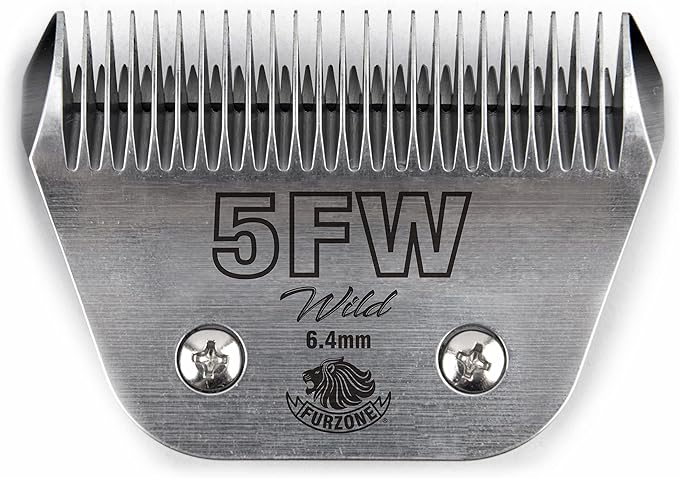 FURZONE Detachable Blade - Size 5FW Wide Blade 1/4", Made of Extra Durable Japanese Steel, Compatible with Most Andis, Oster, Wahl A5 Clippers