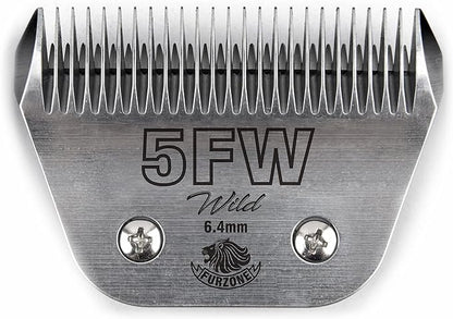 FURZONE Detachable Blade - Size 5FW Wide Blade 1/4", Made of Extra Durable Japanese Steel, Compatible with Most Andis, Oster, Wahl A5 Clippers