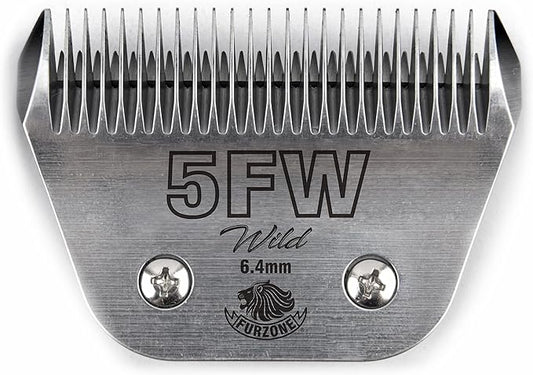 FURZONE Detachable Blade - Size 5FW Wide Blade 1/4", Made of Extra Durable Japanese Steel, Compatible with Most Andis, Oster, Wahl A5 Clippers