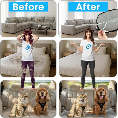Pet Hair Removal Glove for Cats and Dogs – Upgraded Electrostatic Cleaning Glove for Easy Pet Hair Pickup on Furniture, Clothing, Couch & Car Seats.