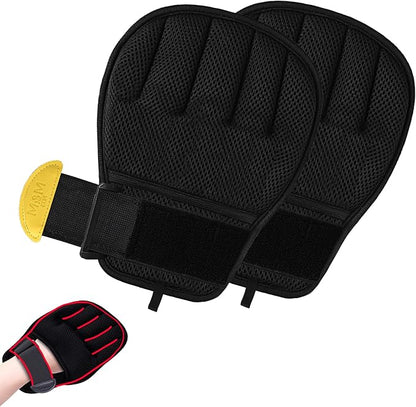MMGOPET Pet Hair Remover Glove for Cats & Dogs, Patented Adjustable Strap, Reusable Five-Finger Grooming Glove, Non-Slip Fit, Removes Pet Hair from Couch, Carpet, Laundry & Car Seat, 2 Pcs