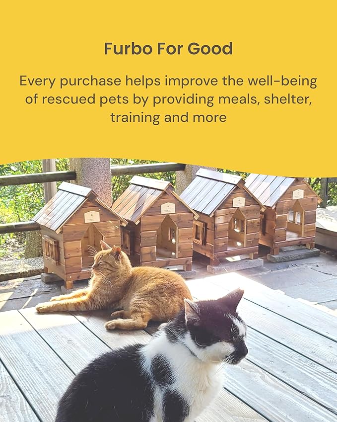 Furbo 360° Cat Camera: Pet Security Cam w/Meowing Alerts, Rotating View, Treat Toss w/Phone App, Smart Home Kitty Monitoring, 2-Way Speaker, No Subscription Needed. Standard See, Talk, & Toss Features