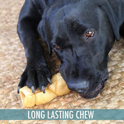 Wild Eats 9" Cheek Roll Long Lasting Dog Chews 3 Pack Water Buffalo Treats, Bones for for Large Dogs Substitute for Pig Ears for Dogs