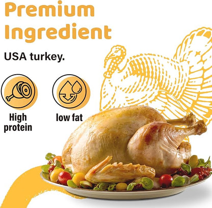 iPaw Turkey Dog Treats, All Natural Human Grade Dog Treat, Suitable for Training chew, US Sourced Raw Material, Hypoallergenic, Rawhide Alternative, Thin Stick (Original), 5 Packs