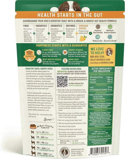 Perfect Poop Digestion & Health Supplement for Dogs: Fiber, Prebiotics, Probiotics, Enzymes Digestive, Hard & Soft Stool, Improved Health (4.2oz Cheddar Bag + 4.2 oz Chicken Bag, 4.2 oz Bundle)