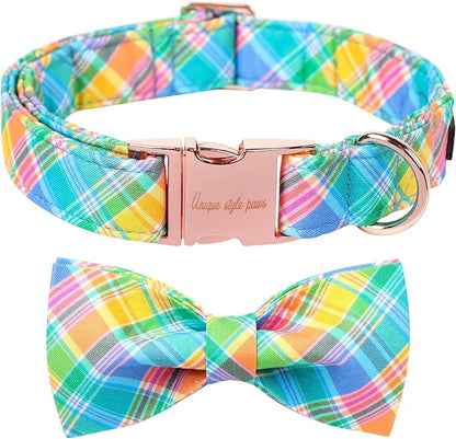 Unique style paws Easter Dog Collar with Bow Easter Eggs Chicken Collar with Flower for Small Medium Large Boys Girls Dogs