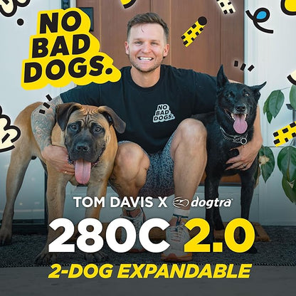 Dogtra E-Collar Tom Davis 280C 2.0 [2025 Edition], Boost & Lock, Waterproof, 1/2-Mile Range Dog Training Collar with Remote, Rechargeable, 127 Levels, Vibration, Bungee, No Bad Dogs Trainers