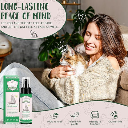 HNMTWQ Cat Deterrent Spray, Natural Safe Cat Repellent Indoor and Outdoor, Protect Your Sofa, Carpet, Protect Your Sofa, Carpet, and Curtains from Your Beloved Cat's Accidents.(150ml/5.28oz)