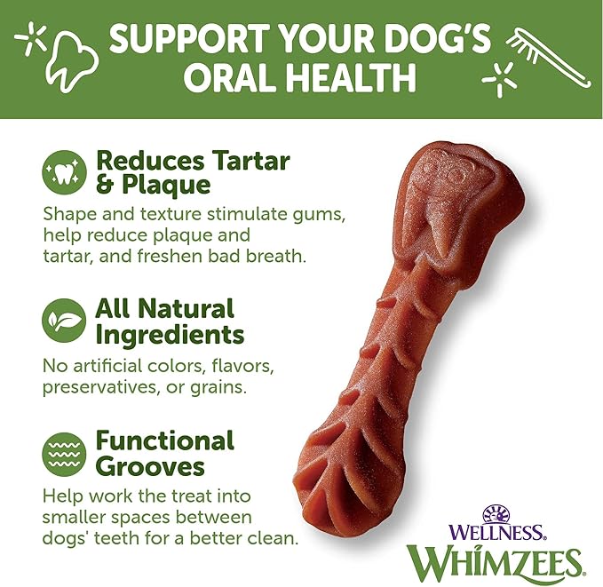 WHIMZEES Wellness Value Box Dog Dental Treats, Small Size, (89 Count)