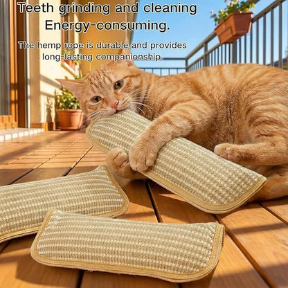 Interactive Catnip Chew Toy, Sisal Catnip Pillow Toy Kickers, Catnip Toys with Organic 8000mg Herbal Blend for Indoor Scratching, Chewing & Teething, Fun for Kittens and Adult Cats(3PCS)