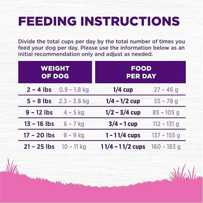 Wellness Complete Health Dry Dog Food for Small Dogs, Toy Breed, Wholesome Grains, Natural, Chicken, Brown Rice, & Peas Recipe, 4-Pound Bag