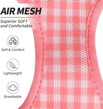 AIITLE Easy Walk Dog Vest Harness and Leash Set, Pet Supply No Pull, Breathable Mesh, Reflective Stripes, Adjustable Escape Proof Pet Outdoor Harnesses for Medium Dogs Watermelon L