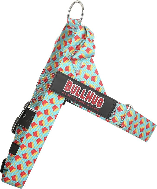 BULLHUG Adjustable Dog Harness– No Pull, No Choke – for English Bulldogs, French Bulldogs, Pugs & Broad-Chested Breeds – Easy, Safe Walks (Fries, XL)