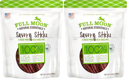 Full Moon Essential Duck Savory Sticks 14.0 oz (Pack of 2)