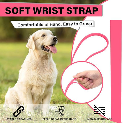 Waterproof Dog Leash 10ft, 16ft, 30ft, 50ft PVC Recall Long Line Dog Leash Beach Swimming Tracking Training Dogs Lead for Pet, Medium and Large Dogs