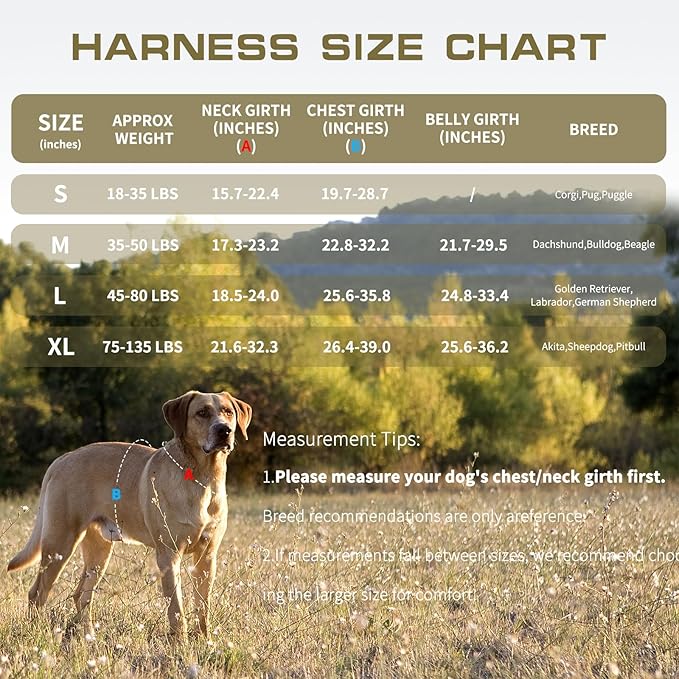 Dog Harness for Large Dogs Heavy Duty, No Pull Tactical Dog Harness with Molle System, Easy On and Off Service Dog Vest, Breathable Padded, Adjustable Reflective Pet Vest for Walking Hiking Training