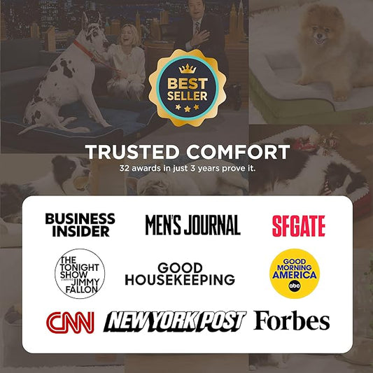 Bedsure XXL Orthopedic Dog Bed for Extra Large Dogs - Washable Giant Dog Cat Bed Waterproof, Comfort Dogs Couch Sofa with Washable Removable Cover, Pet Bed with Nonskid Bottom, Blue Navy, 52"