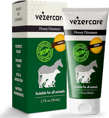 Resin & Honey Wound Care Ointment – Dog Paw Balm – Natural Alternative to Manuka Honey for Hot Spots, Itchy Skin & Cuts. Dogs, Horses, Cat Paw Ointment Safe to Lick & Steroid-Free 1.7oz