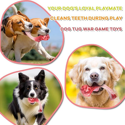 DSUMD Tough Dog Toys for Aggressive Chewers, Super Chew Toy to Keep Them Busy, Cleaning Teeth, Boredom and Stimulating, Indestructible Nylon Bone for Medium Large Breed, Best Pet Gift, Beef Flavor
