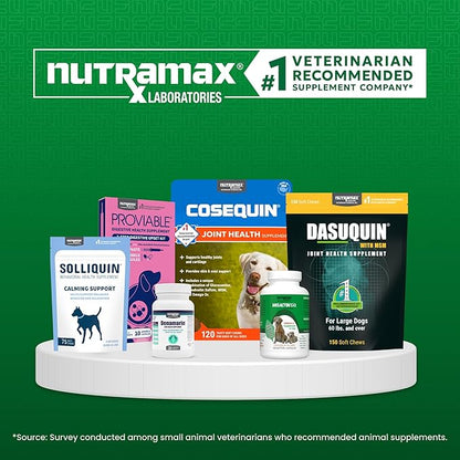 Nutramax Welactin Omega 3 Fish Oil for Dogs, Skin and Coat Health Supplement, Plus Immune and Overall Health, Premium Omega 3 Fatty Acids, Multivitamin For Dogs, Soft Chews, 60 Count