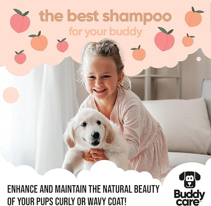 Curly Coat Dog Shampoo by Buddycare | Deep Cleansing Shampoo for Dogs | Fresh Scented | with Aloe Vera and Pro Vitamin B5 (169.07oz)