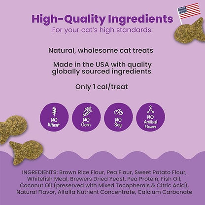 Catstages by Nina Ottosson Purrfect Bitez Natural Crunchy Cat Treats for Puzzles, Toys, Feeders, & Training, USA-Made, Real Whitefish Flavor, 4oz (Pack of 2)