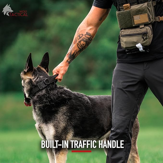 WOLF TACTICAL Dog Collar for Large Dogs Military Heavy Duty Dog Collars for Large Dogs Pitbull Collar German Shepherd Collar