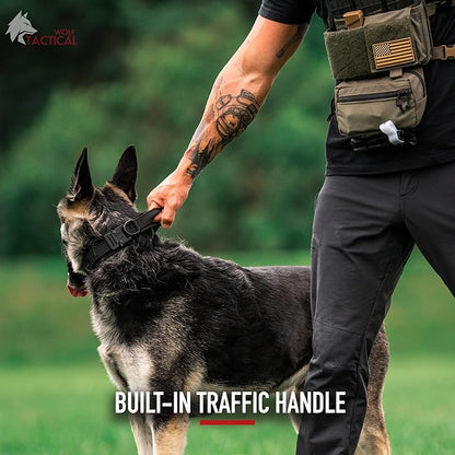 WOLF TACTICAL Dog Collar for Large Dogs Military Heavy Duty Dog Collars for Large Dogs Pitbull Collar German Shepherd Collar