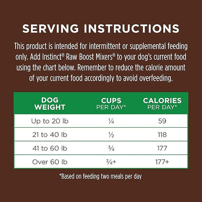 Instinct Raw Boost Mixers, Freeze Dried Dog Food Topper, Grain Free - Grass Fed Lamb, 5.5 oz. Bag