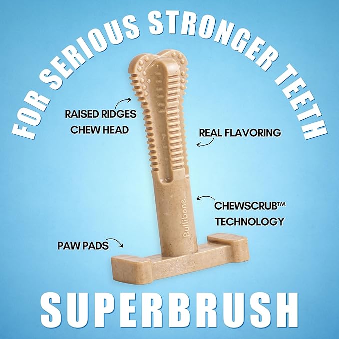 Bullibone Nylon Dog Chew Toy Spin-a-Bone - Interactive Dog Toy, Triggers Natural Instincts, and Improves Oral Health