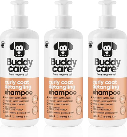 Curly Coat Dog Shampoo by Buddycare | with Aloe Vera and Pro Vitamin B5 (50.72oz)