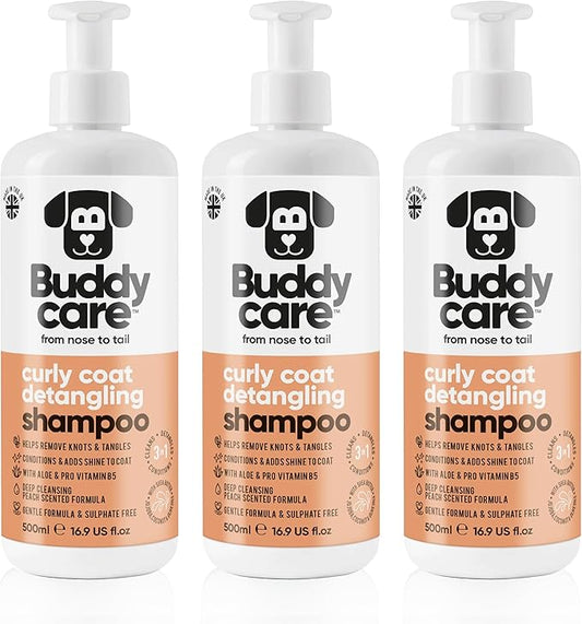 Curly Coat Dog Shampoo by Buddycare | with Aloe Vera and Pro Vitamin B5 (50.72oz)