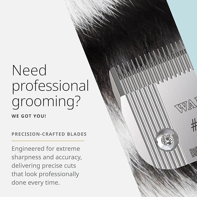 Wahl Pro Animal Prime Series Blades - Professional Fine Tooth Pet Clipper for Horse, Cat & Dog Grooming - Made from High-Carbon Steel - #30, 0.5mm