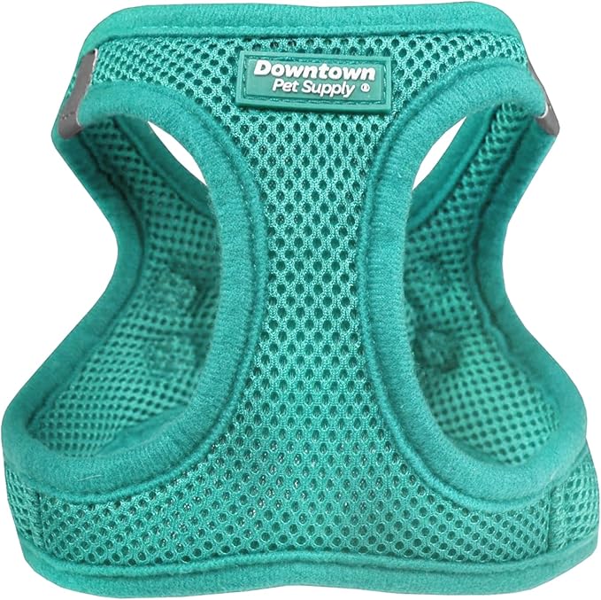 Downtown Pet Supply Step in Dog Harness No Pull, X-Large, Bermuda Blue - Adjustable Harness with Padded Mesh Fabric and Reflective Trim - Buckle Strap Harness for Dogs