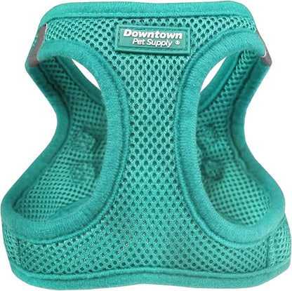 Downtown Pet Supply Step in Dog Harness No Pull, X-Large, Bermuda Blue - Adjustable Harness with Padded Mesh Fabric and Reflective Trim - Buckle Strap Harness for Dogs