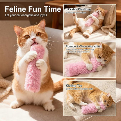 MehelloFeather Cat Toys Pillows 6Pcs Catnip Kicker Toys for Cats Promotes Kitty Exercise